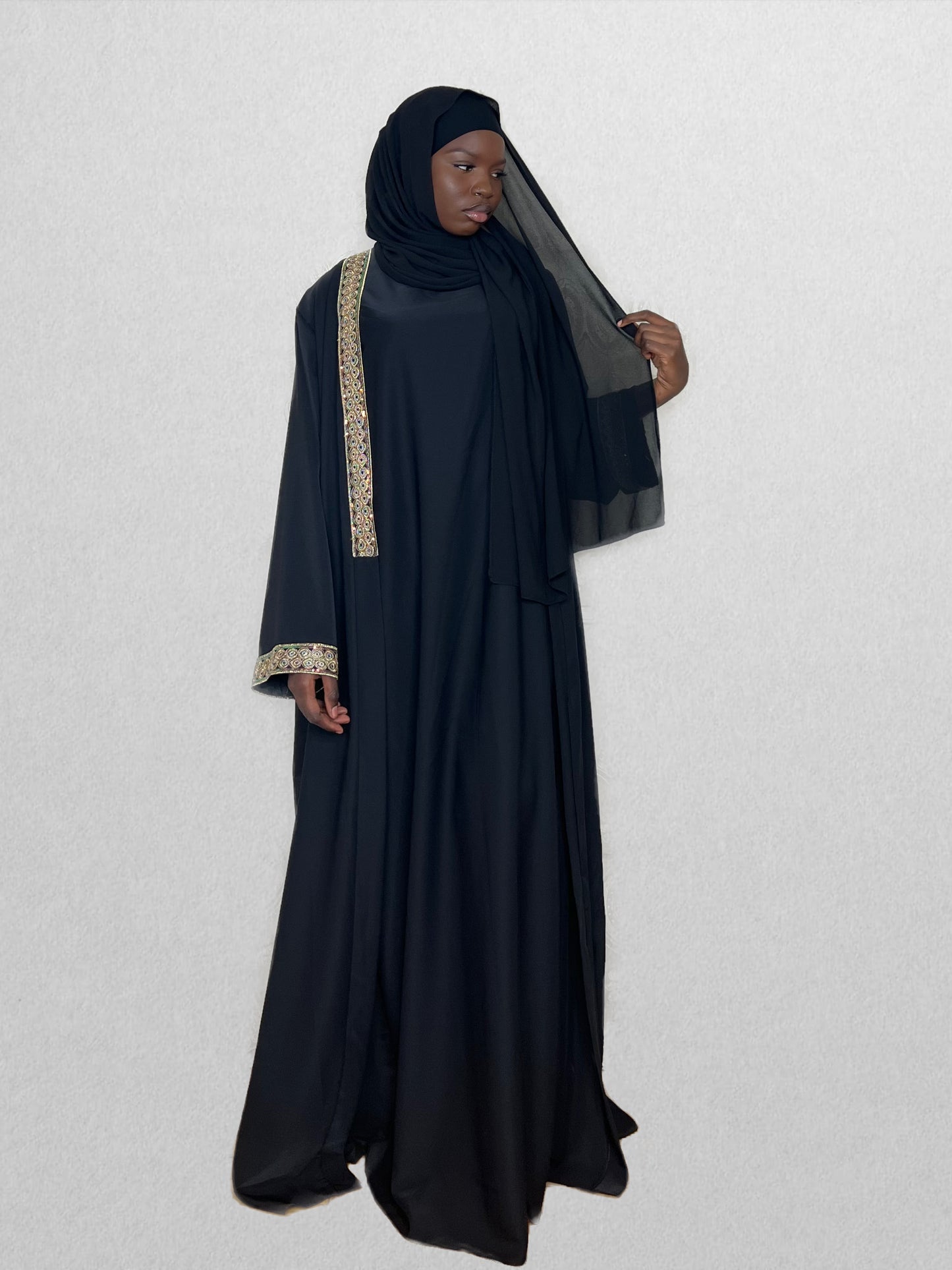 Open Abaya- Black