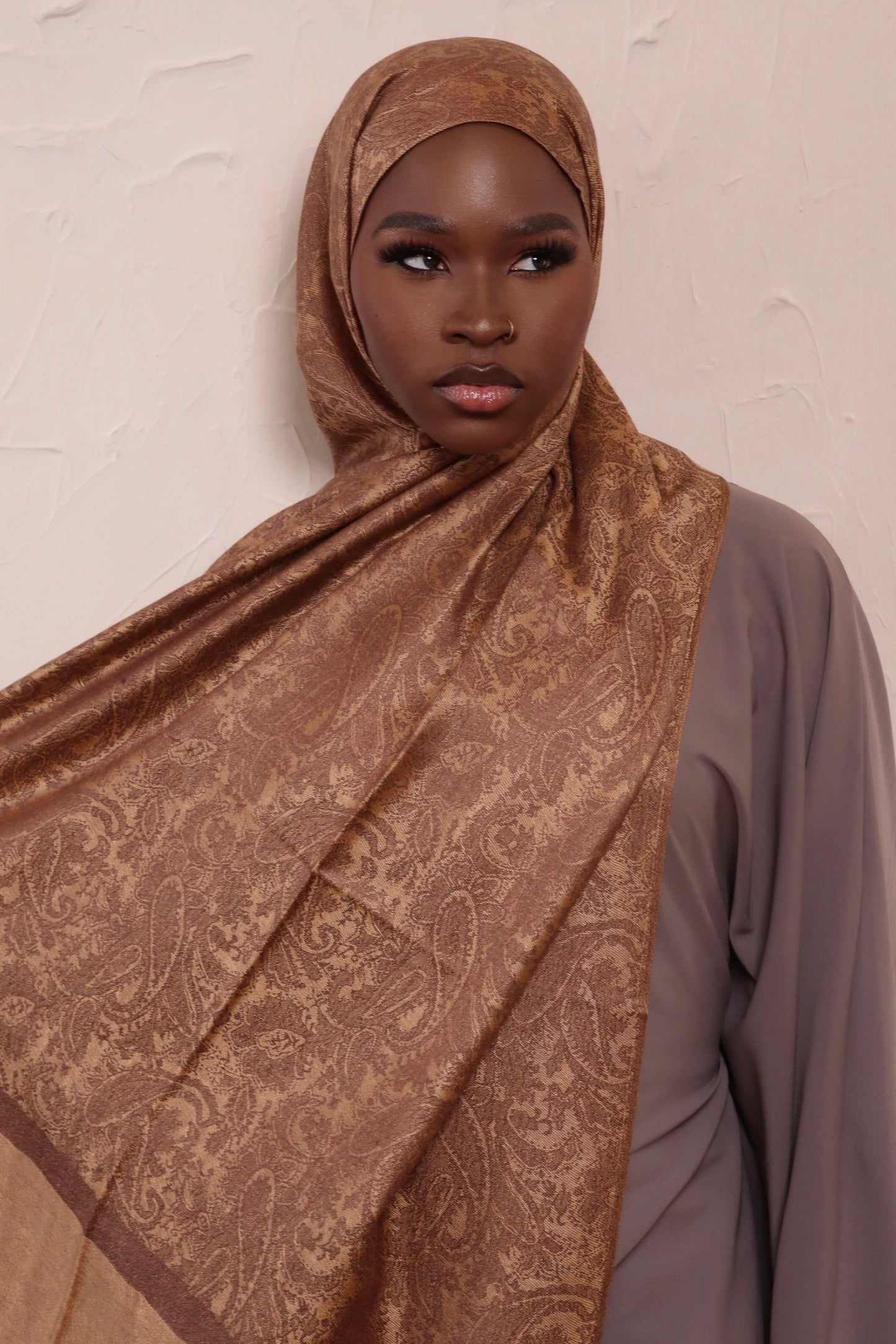 Jacquard Pashmina- Bronze Glow