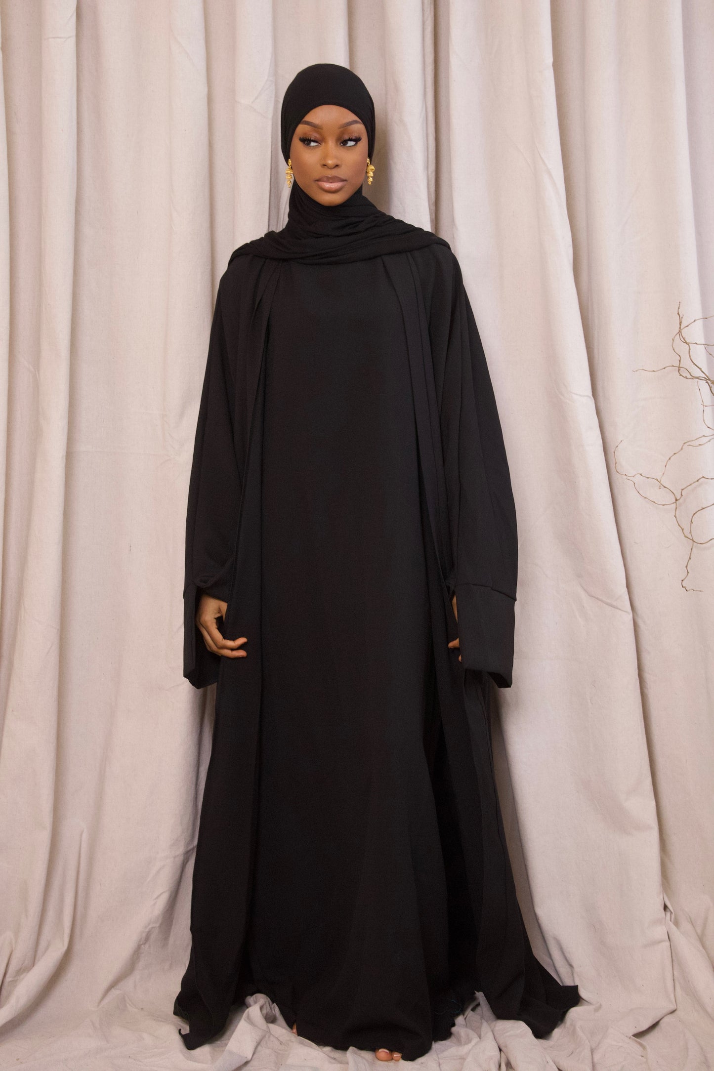 Open abaya- Black