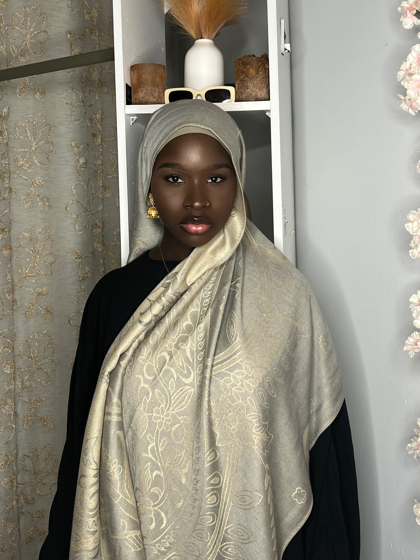 Pashmina- Oyster gray
