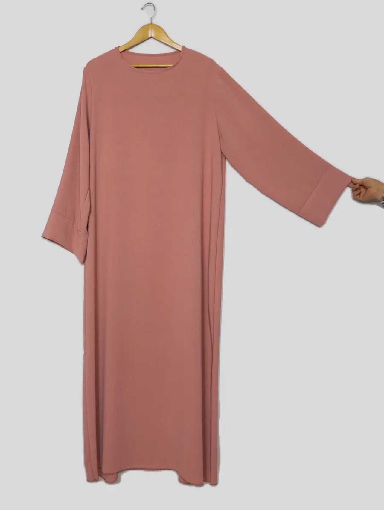 Straight cut abaya- Pink