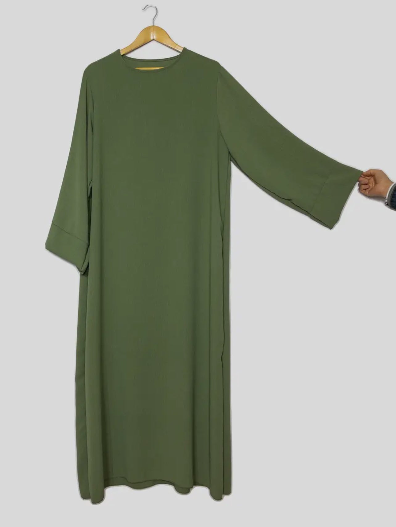 Straight cut abaya- Olive