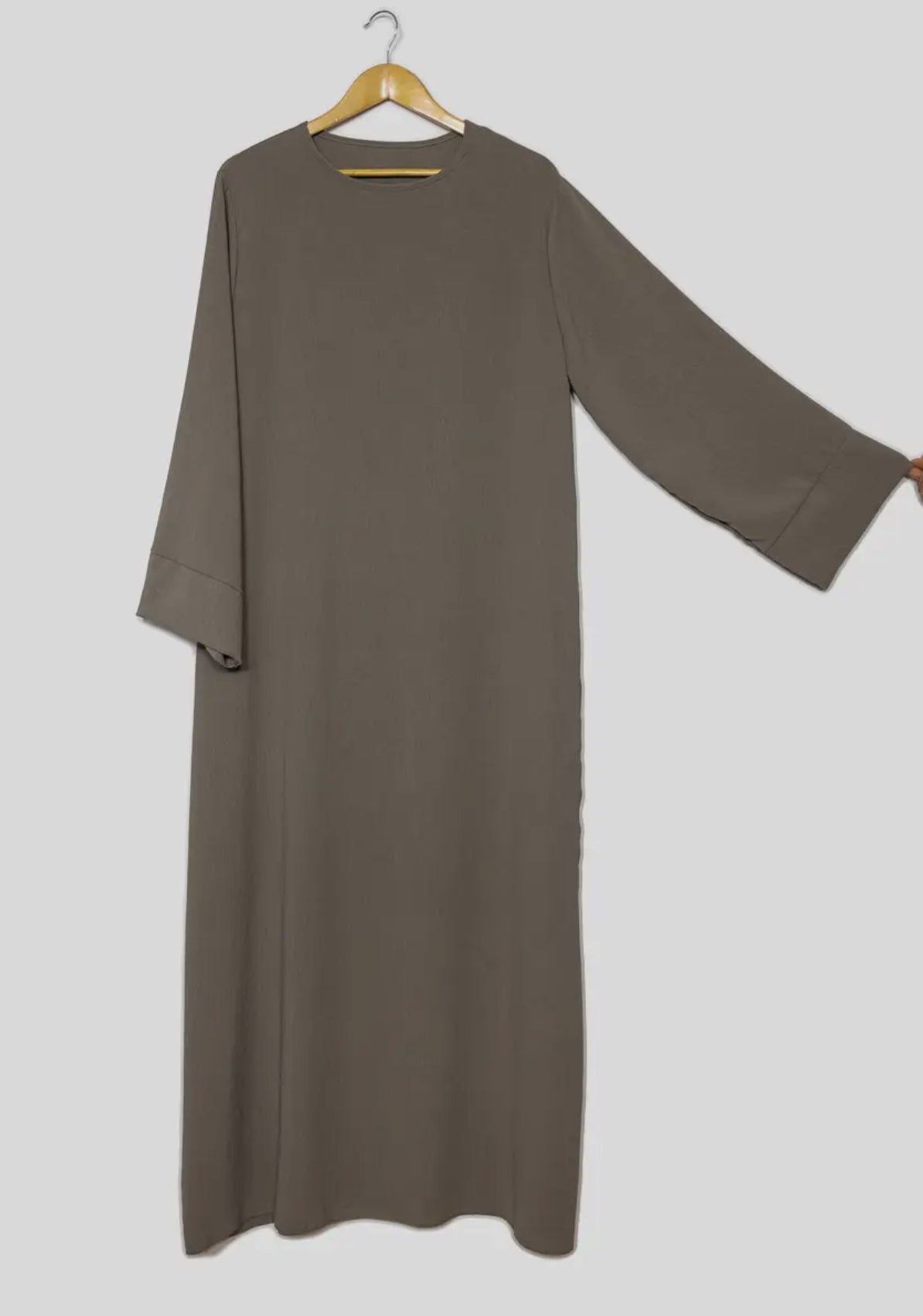 Straight cut Abaya- Taupe
