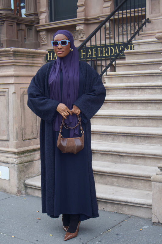 Abaya Coat- Navy Blue