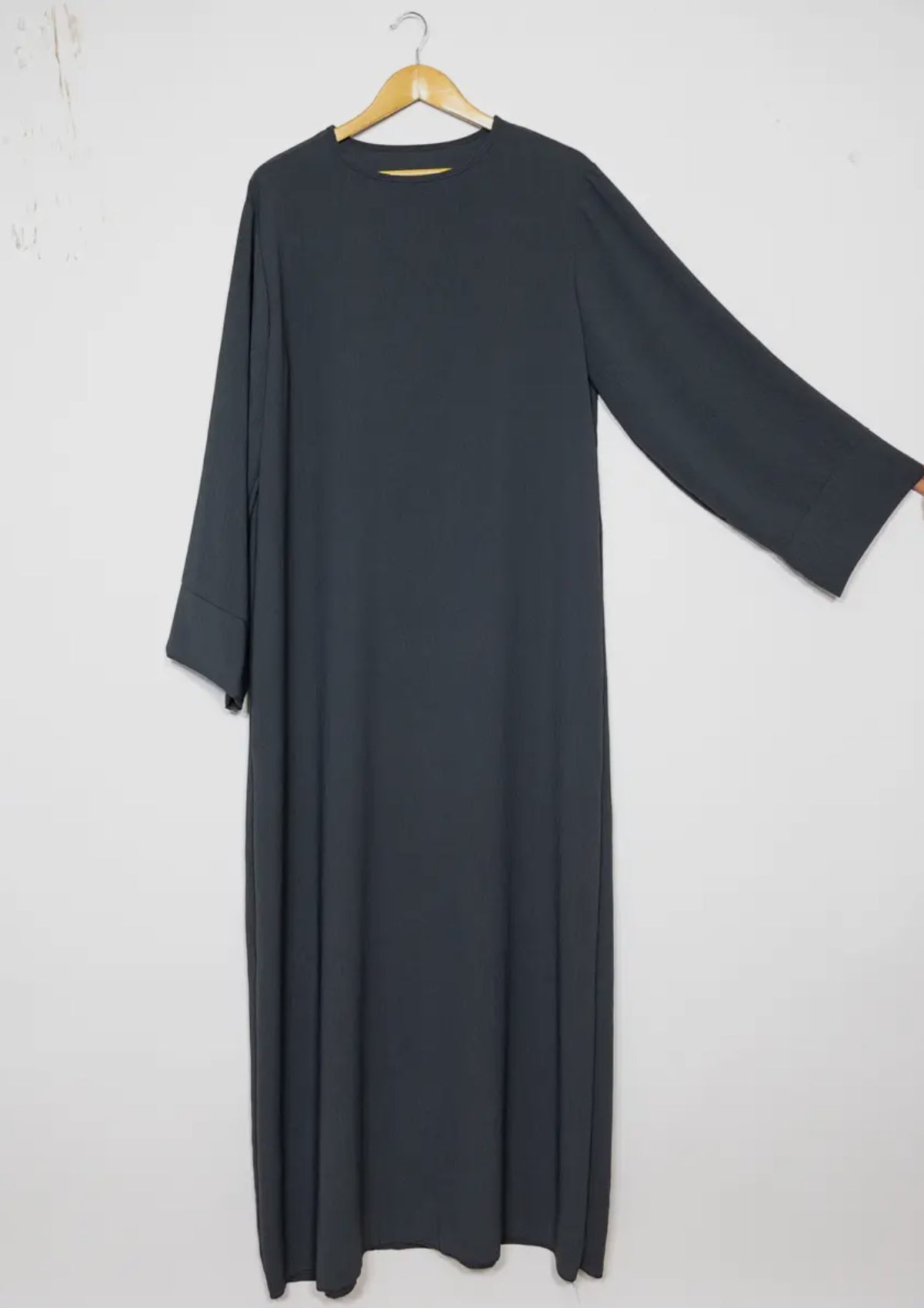 Straight cut abaya- Dark grey
