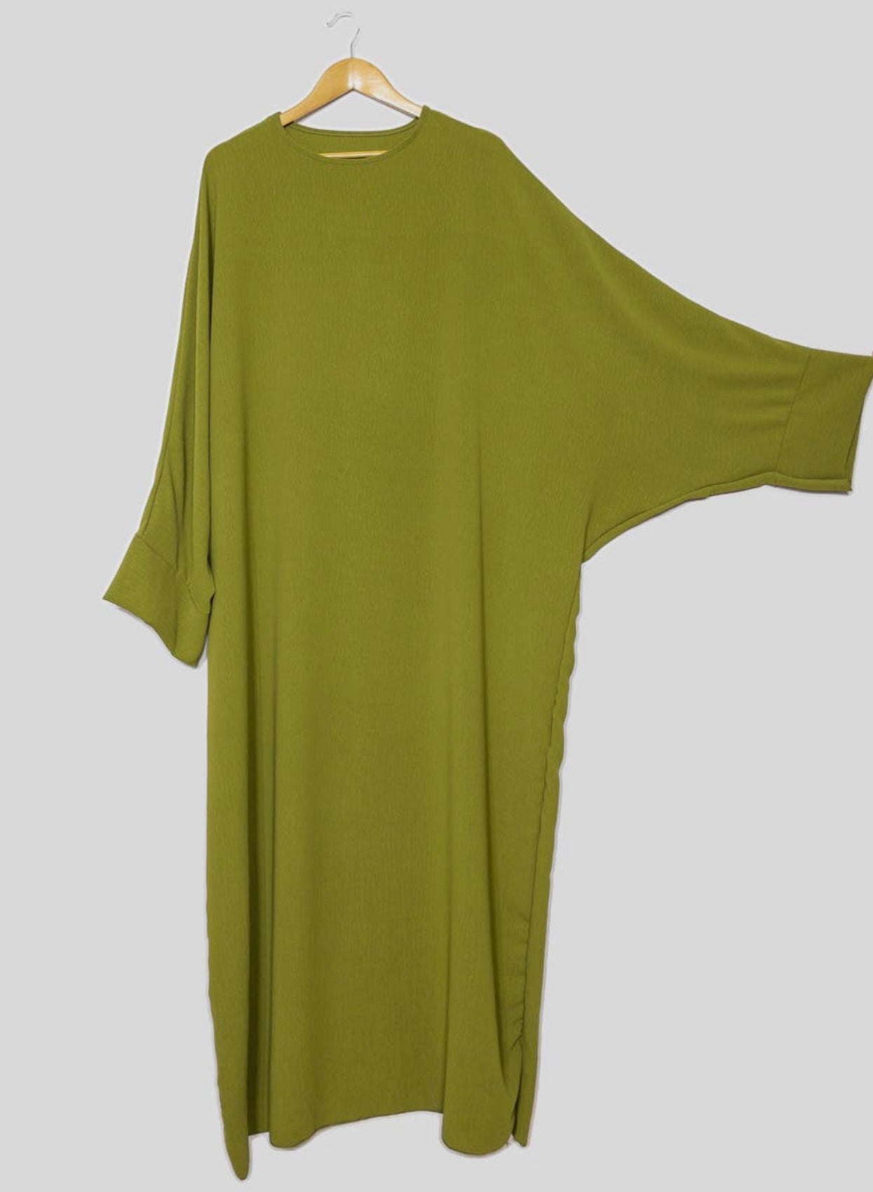 Batwing abaya- Lime green