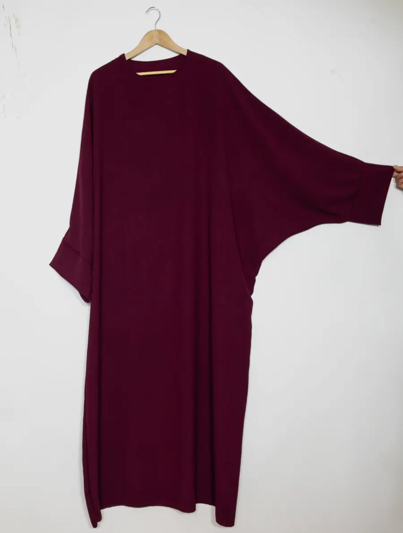 Batwing Abaya- Burgundy