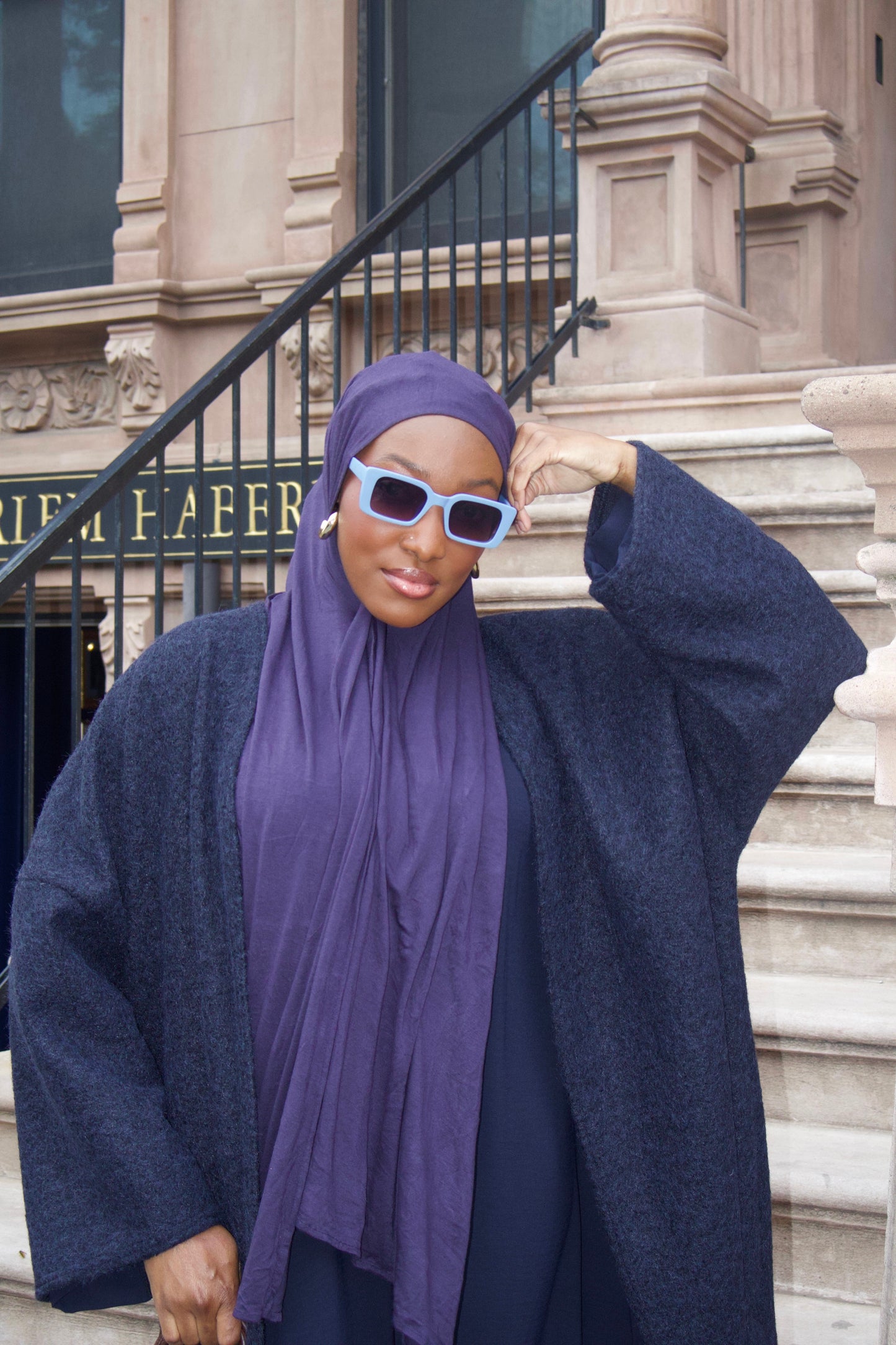 Abaya Coat- Navy Blue