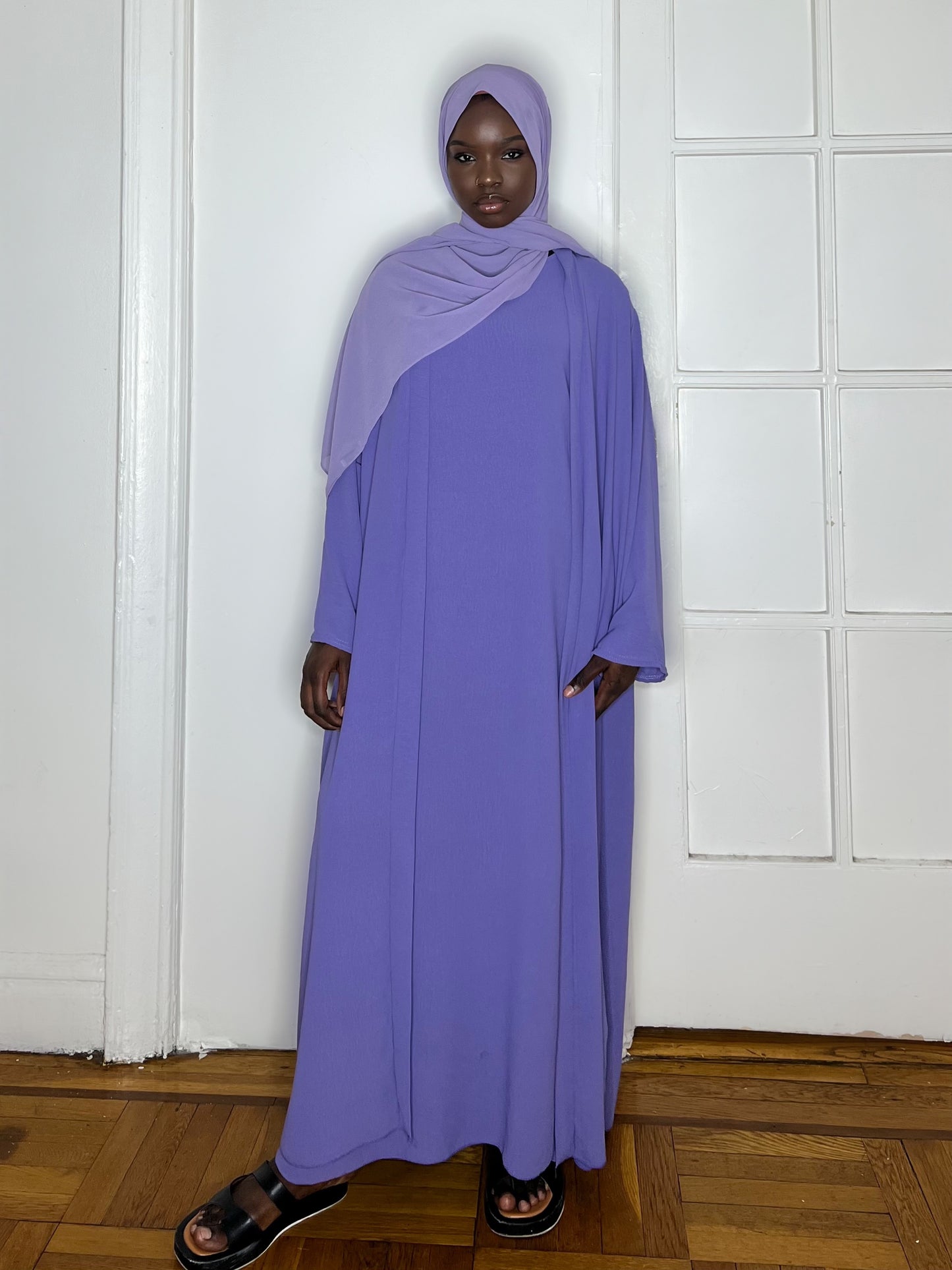 Basic 3piece Abaya- Lavender