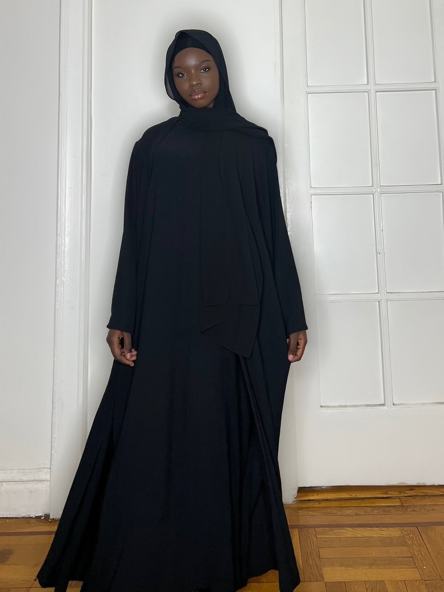Basic 3piece Abaya- Black