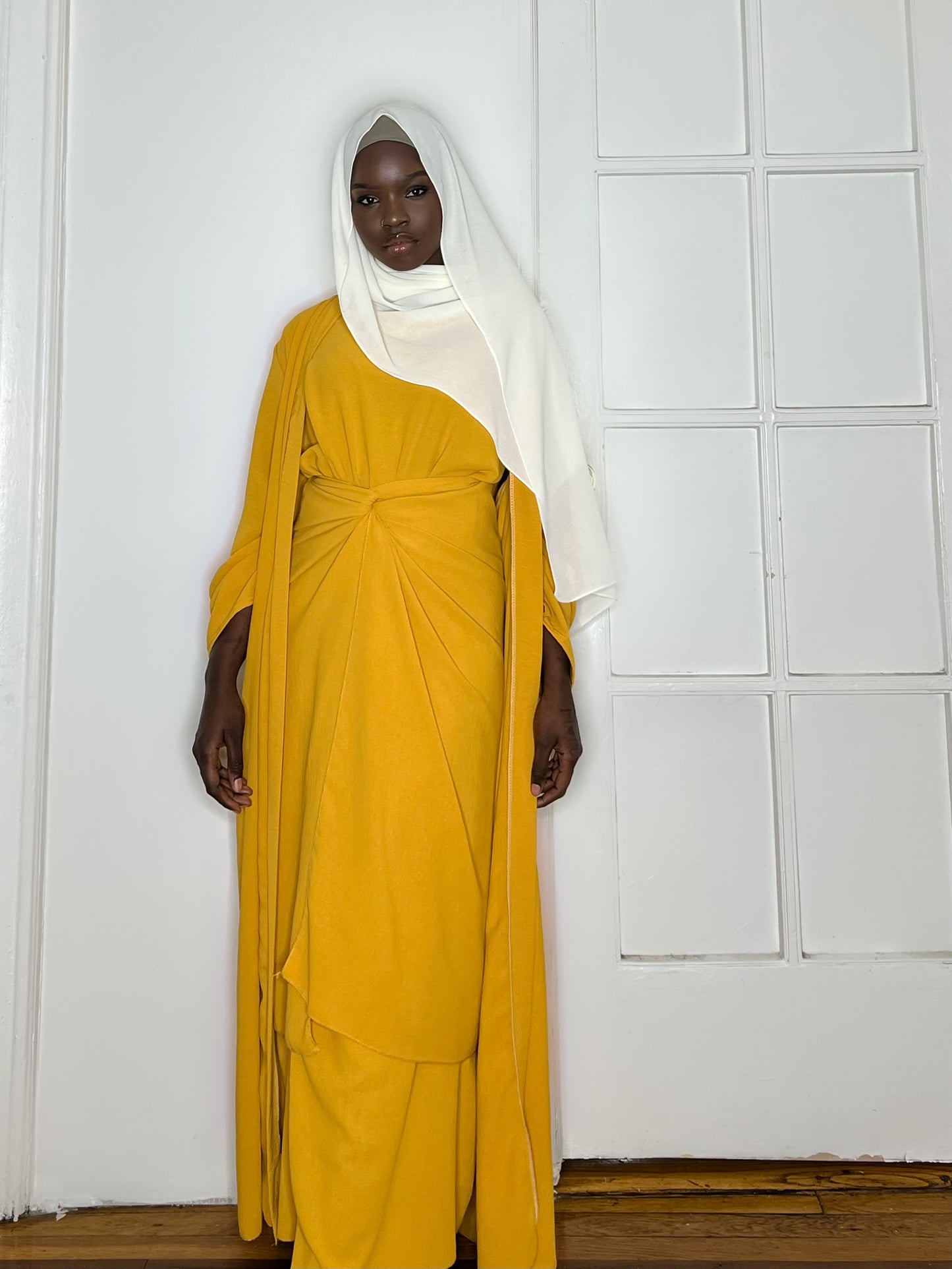 Basic 3piece Abaya- Yellow