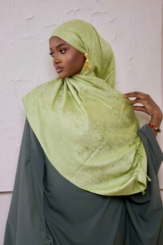 Jacquard Pashmina- Olive Mist