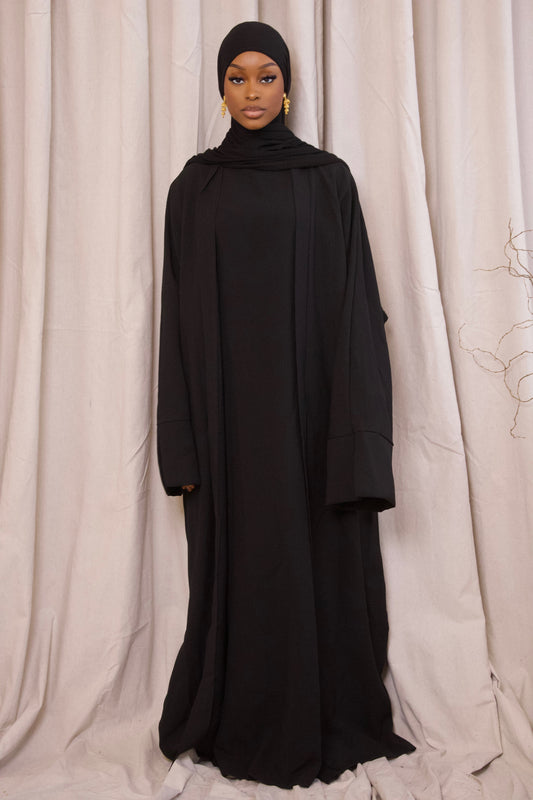 Open abaya- Black