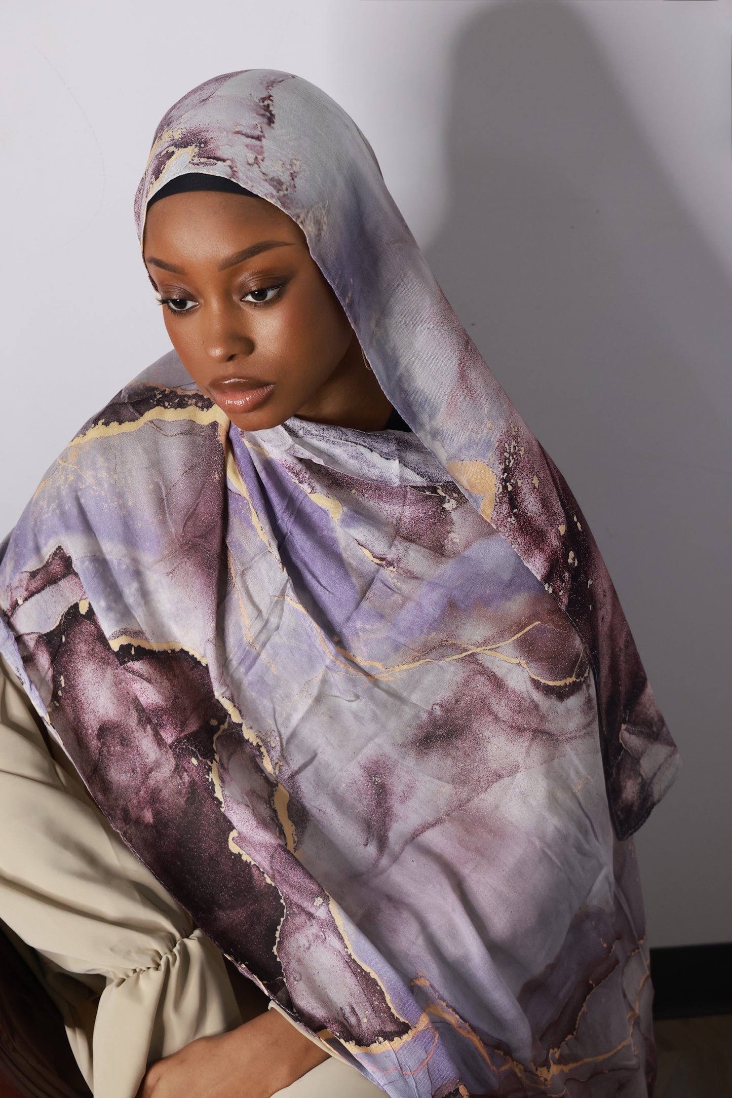 Printed Modal- Amethyst Marble