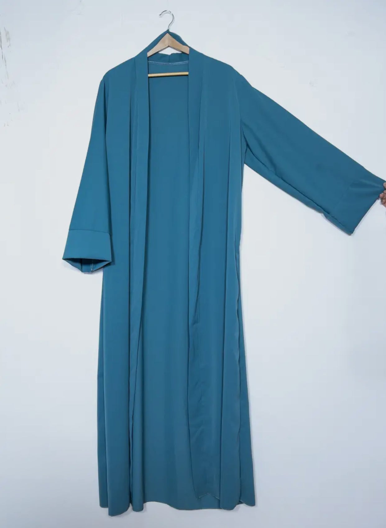 Open Abaya- Duck blue