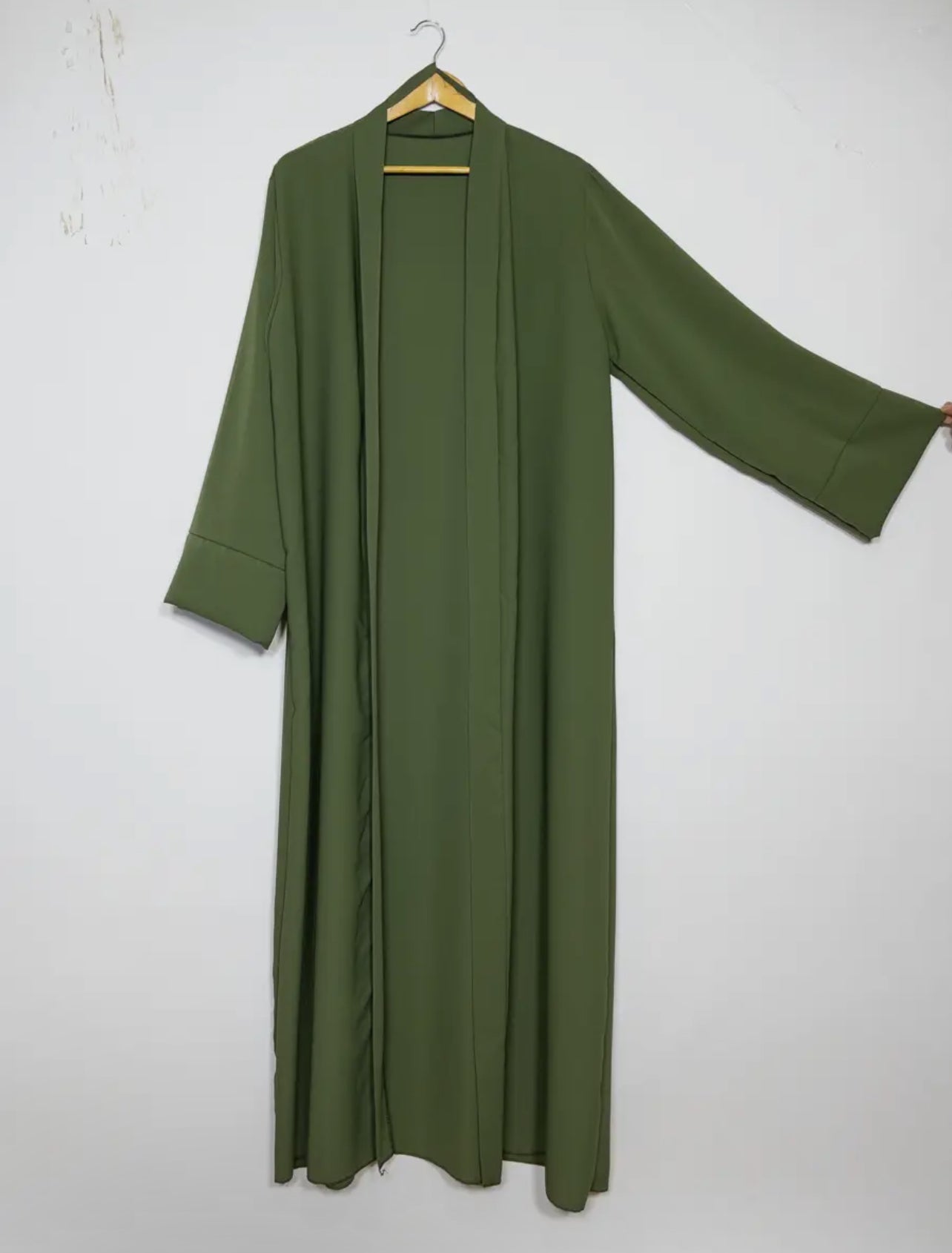 Open Abaya- Olive green