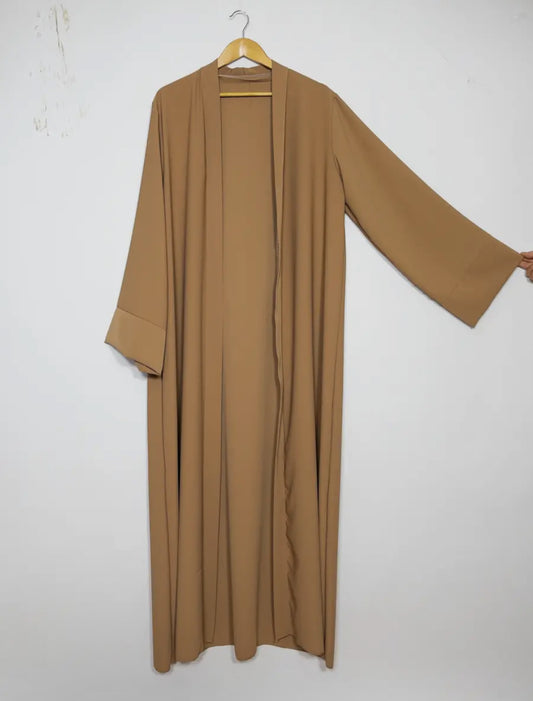 Open Abaya- Tan