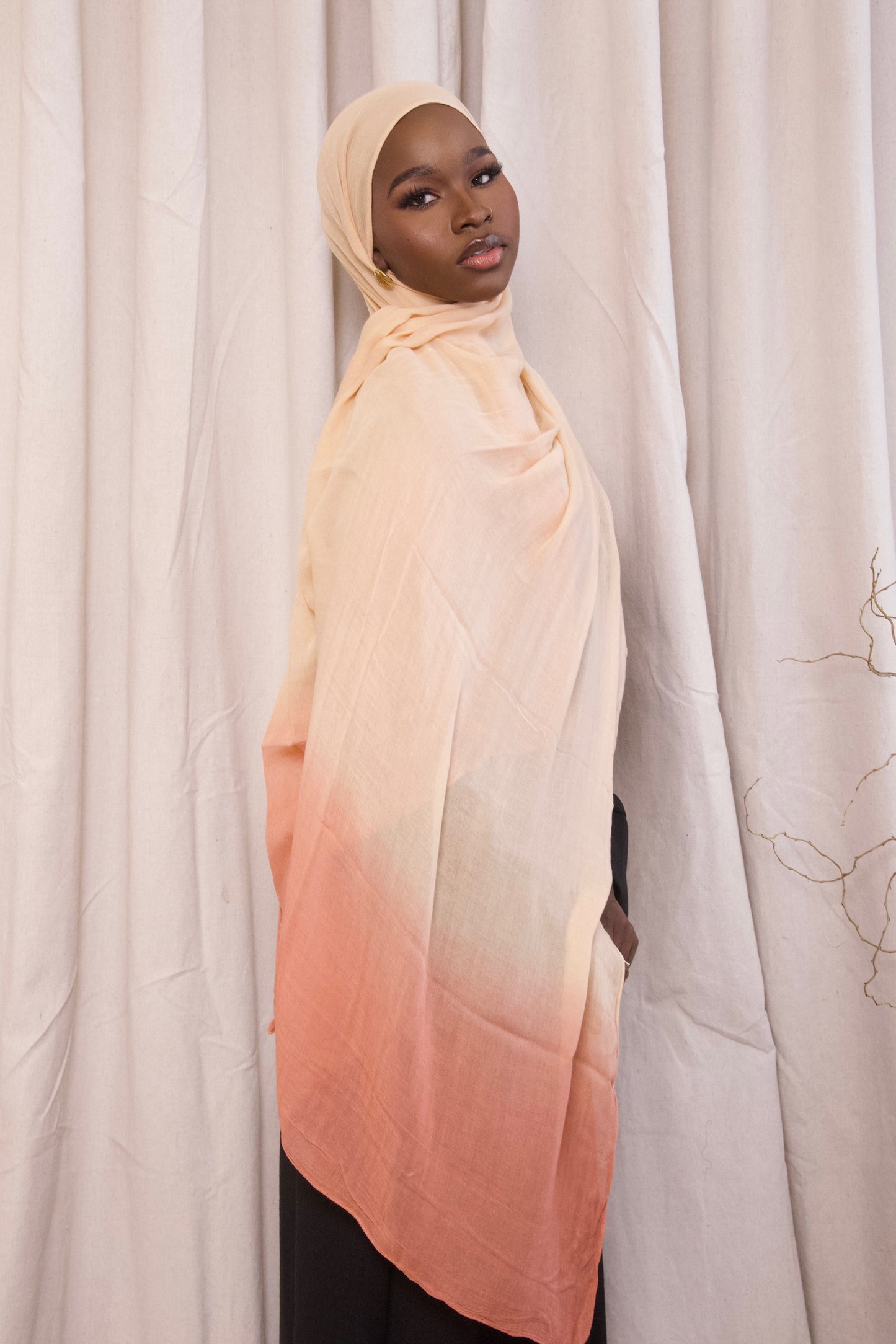 Ombré modal- coral sand