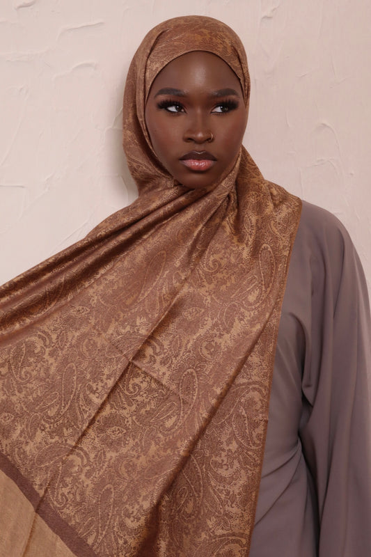 Jacquard Pashmina- Bronze Glow