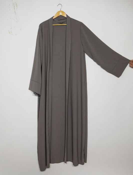 Open Abaya- Taupe