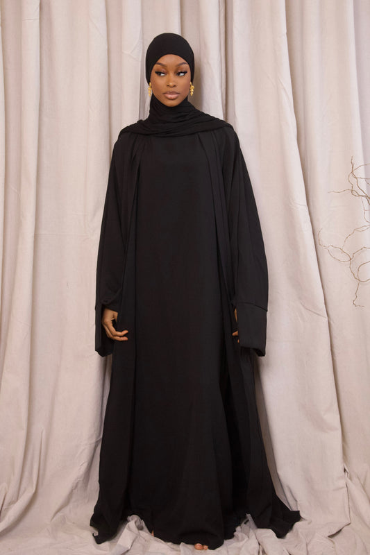 Open abaya- Black