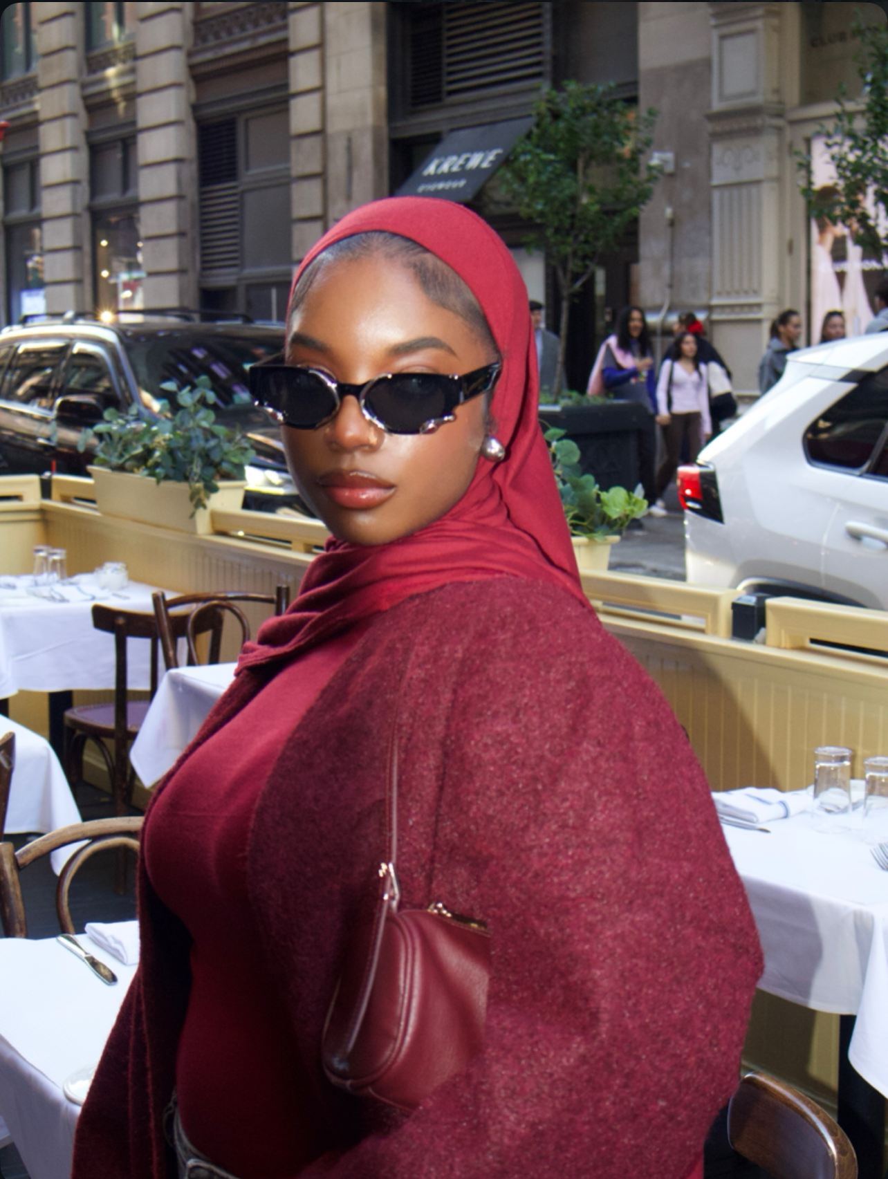 Abaya Coat- Burgundy