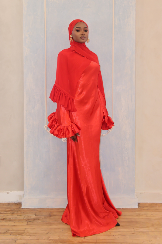 Florere Maxi Dress- Red