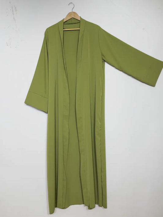 Open Abaya- Apple green