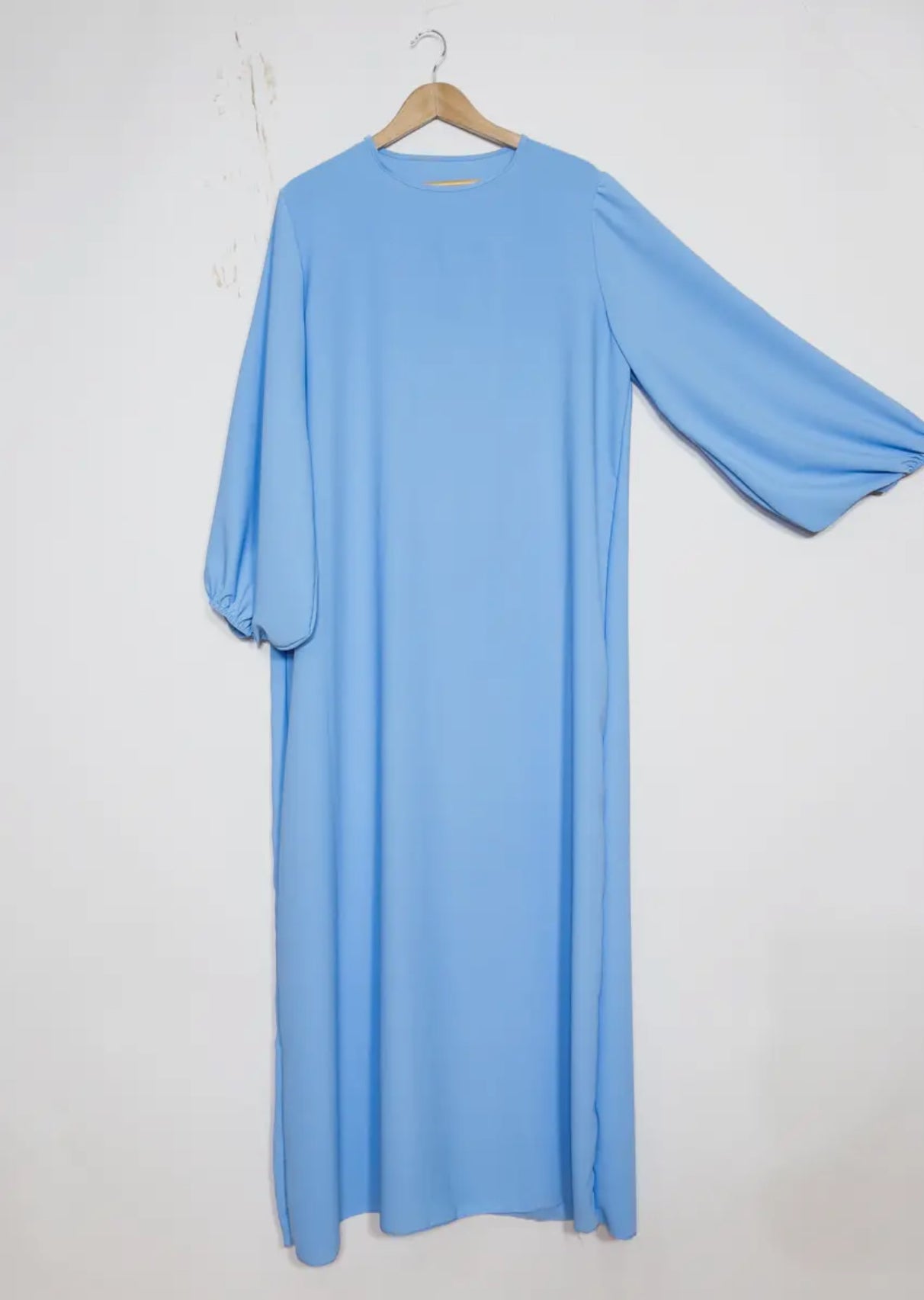 Ballon sleeve abaya- Sky blue