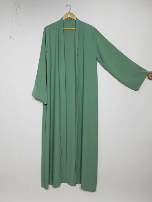 Open Abaya- Light green