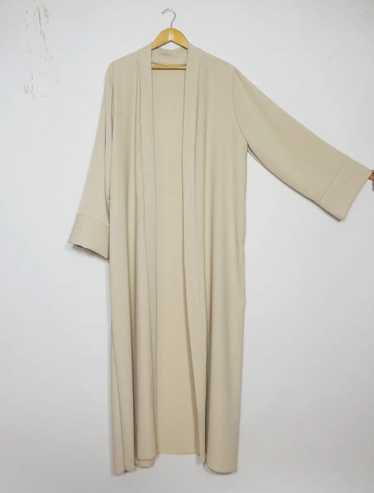 Open Abaya- Cream