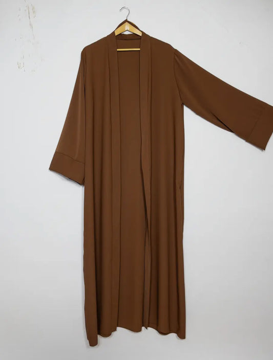 Open Abaya- Walnut