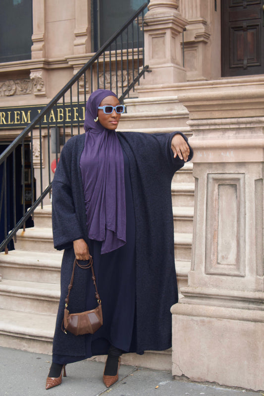 Abaya Coat- Navy Blue