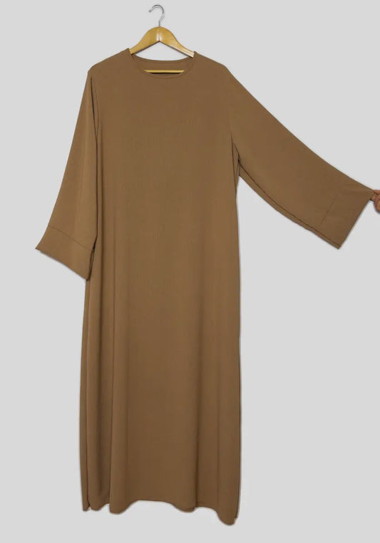 Straight cut abaya- Bronze