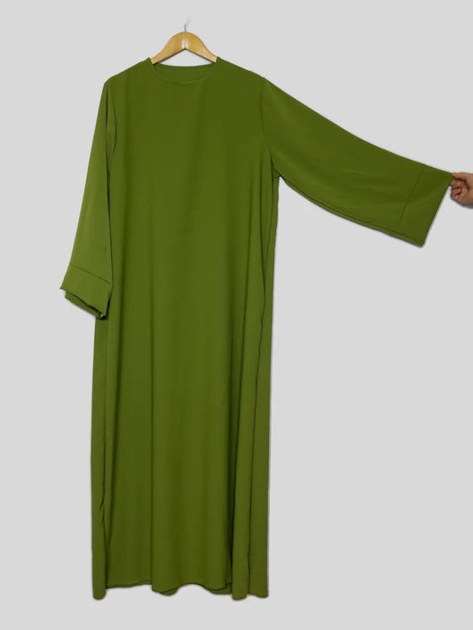 Straight cut abaya- Apple Green