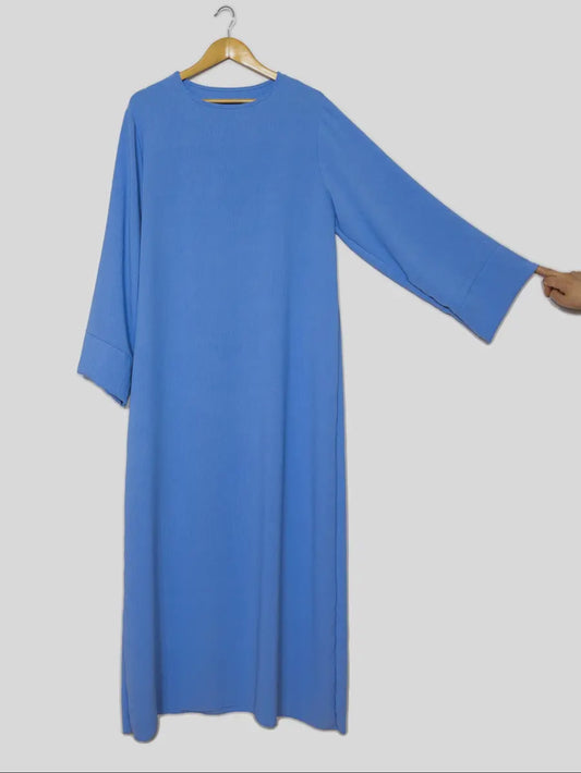 Straight cut abaya- Blue