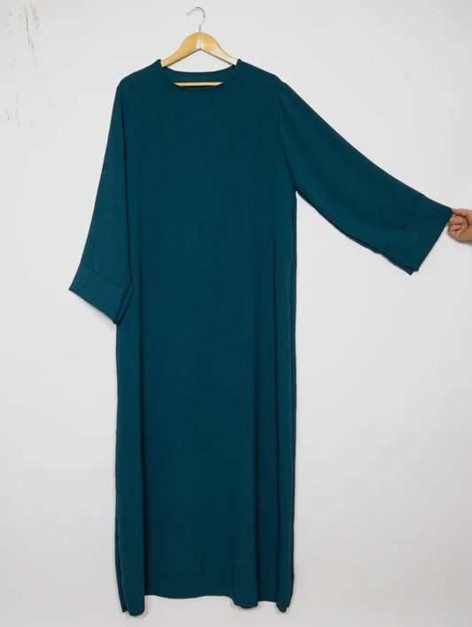 Straight cut Abaya- Teal