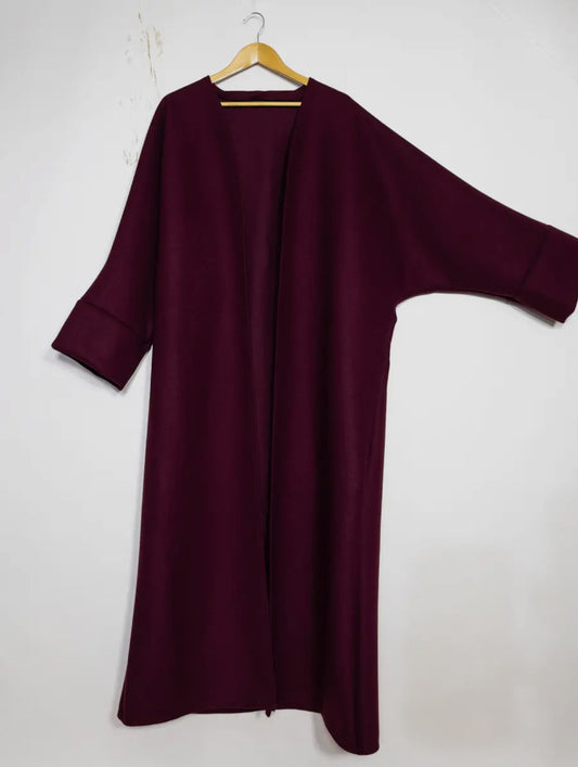 Abaya Coat- Burgundy