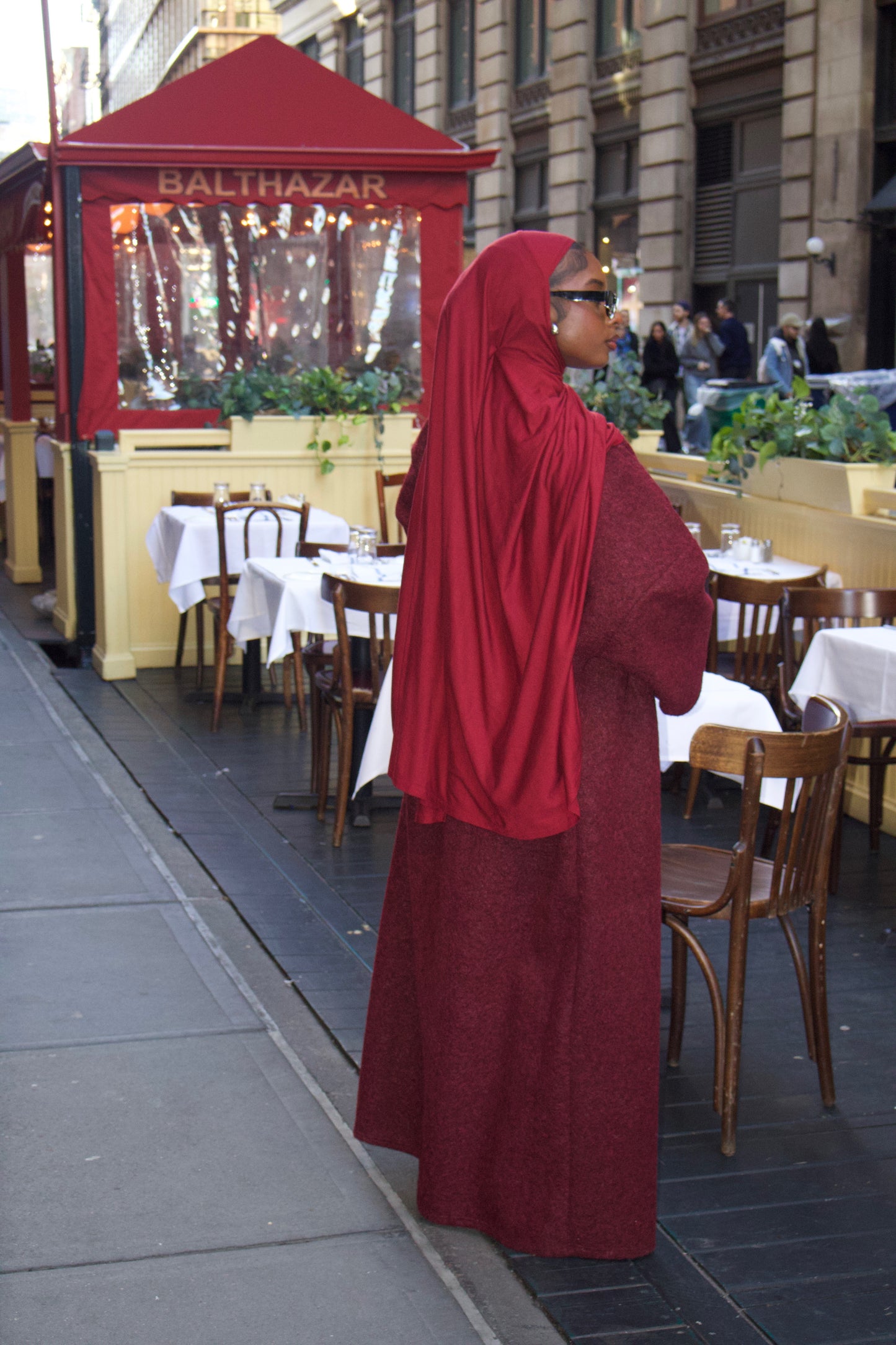 Abaya Coat- Burgundy