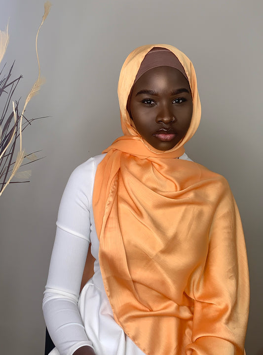 Satin Hijab- Orange