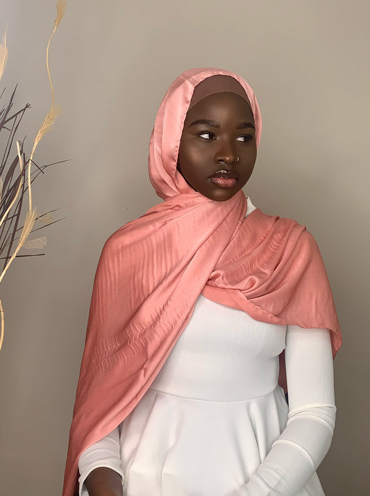 Satin hijab- pink