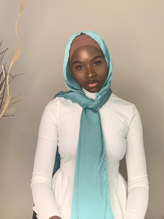 Satin Hijab- Teal