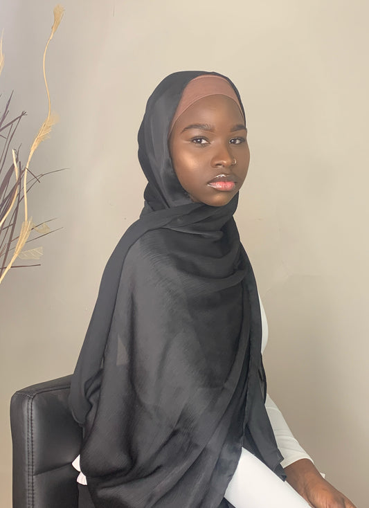 Satin Hijab- black