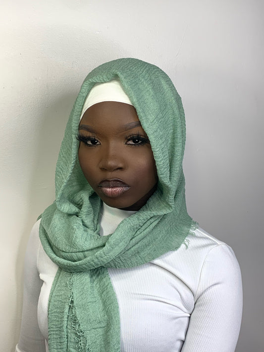 Crinkle Hijab- Pistachio