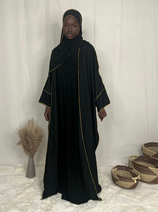 Noor Stiched Abaya- Black